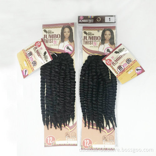 Xuchang Factory African nature Jumbo afro Twist braids 2 styles in 1,synthetic crochet individual eve hair weaves